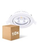 Mehrfachpackung 10x LED Schwenkbar Spot Weiß Rund 5W 550lm 60D - 940 Kaltweiß | 85mm - IP54 - Dimmbar - Höchste Farbwiedergabe