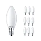 Mehrfachpackung 10x Philips Corepro LED Kerze E14 Matt 4.3W 470lm - 827  | Ersatz für 40W