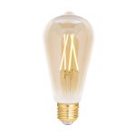 WiZ Smart LED E27 Edison Filament Ambre 6.5W 720lm - 820-845 Accordable Blanc | Dimmable - Remplacement 50W
