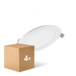 Lot 4x Ledvance Spot Encastrable LED Ronde DN155 12W 1020lm 120D - 830 Blanc Chaud | 169mm 