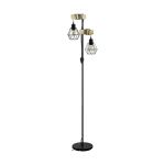Eglo Lampadaires Salon Townshend 5 Échantillon Bois Noir | IP20 - Convient pour 2x E27 