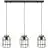 Brilliant Gwen Suspension Luminaire Métal Bois Noir | Convient pour 3x E27