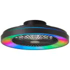 Brilliant Mazzaro Ventilateur Plastique Noir 36W 4700lm - 830-865 CCT+RGB | 485mm - Télécommande Dimmable
