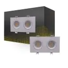 Bright Choice Spot Duo Blanc | Diamètre 155x75mm - IP22 - GU10 Fitting