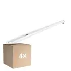 Lot 4x Réglette V2 LED T8 | Convient pour 1x 60cm Tube LED