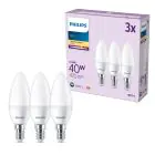 Lot 3x Philips Ampoule LED E14 Bougie Dépolie 5W 470lm - 827 